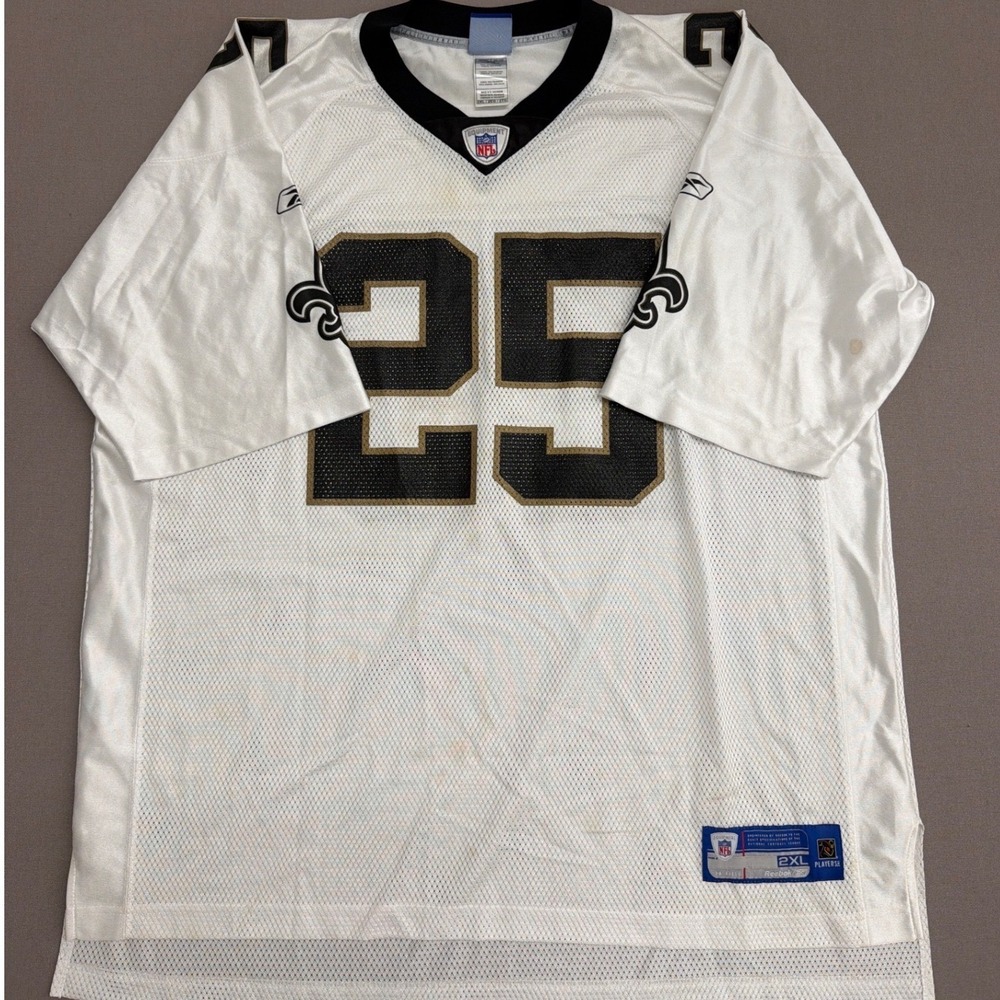 Reebok New Orleans Saints Reggie‎ Bush 25 Jersey Mens 2XL White NFL Football